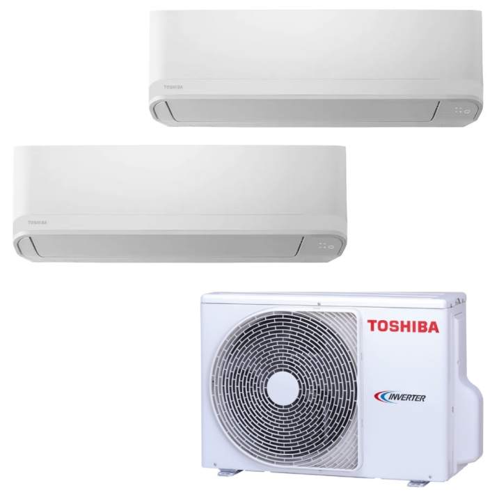 Toshiba SEIYA 2 MultiSplit Duo Wandgeräte 2x RAS-B13E2KVG-E + RAS-2M14U2AVG-E |  2x 3,3 kW -  Weiß