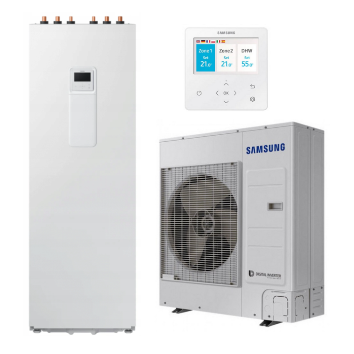 Samsung Wärmepumpe EHS Mono R32 HT ClimateHub AE080RXYDEG/EU + AE200RNWMEG/EU 8 kW